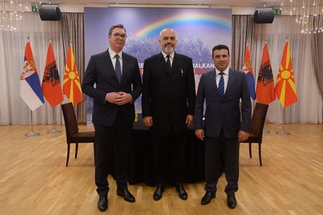 Tirana, Aleksandar Vucic, premijer Albanije Edi Rama i premijer Severne Makedonije Zoran Zaev