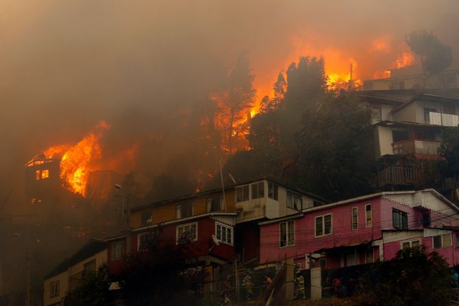 Valparaíso, Čile pozar