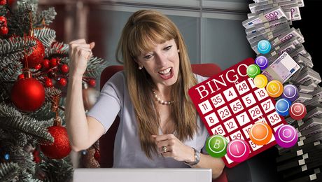 nova godina, novogodisnji bingo loto igre na srecu pare novac dobitak