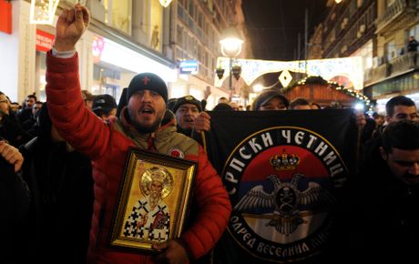 Beograd, protest ispred ambasade crne gore Beograd, protest ispred ambasade crne gore