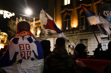 Beograd, protest ispred ambasade crne gore