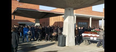 Sloba Radanović, sahrana oca