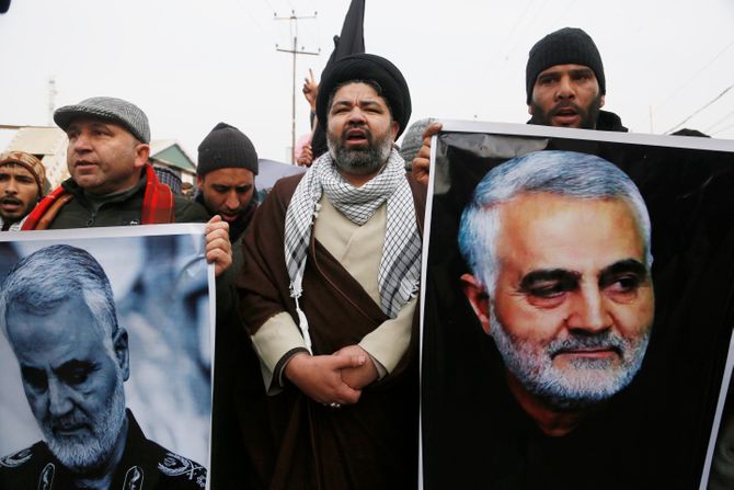 Napad, Kasim Sulejmani, Teheran, protest