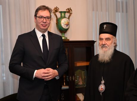 Aleksandar Vučić, patrijarh Irinej