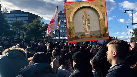 Protesti Crna Gora, Crkva Sveti Sava u Londonu