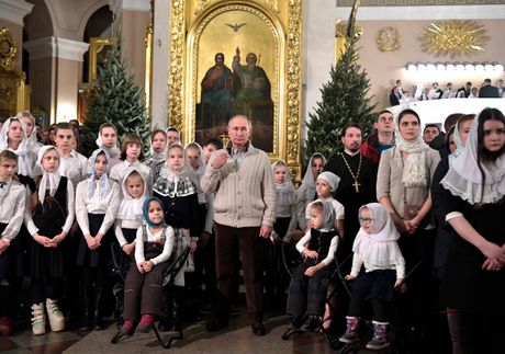 Rusija Božićna liturgija Badnje veče, Russia Orthodox Christmas