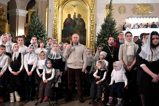 Rusija Božićna liturgija Badnje veče, Russia Orthodox Christmas