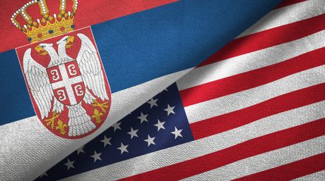 Srbija Amerika, zastave