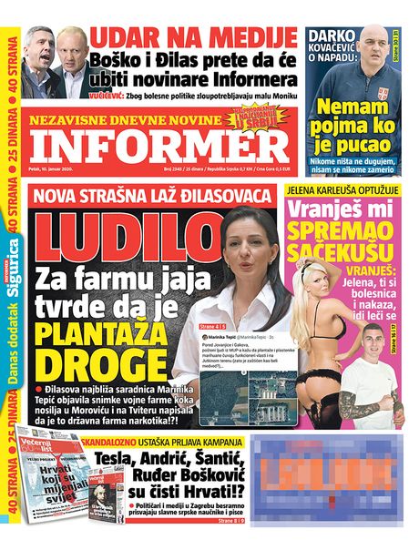 Informer, Naslovne strane, naslovnice, naslovna strana novina novine naslovnica Informer, Naslovne strane, naslovnice, naslovna strana novina novine naslovnica