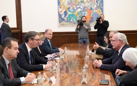 Aleksandar Vučić, ministar spoljnih poslova Palestine Rijad Al Maliki