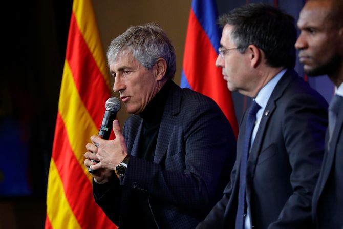 Spain Soccer Barcelona Setien