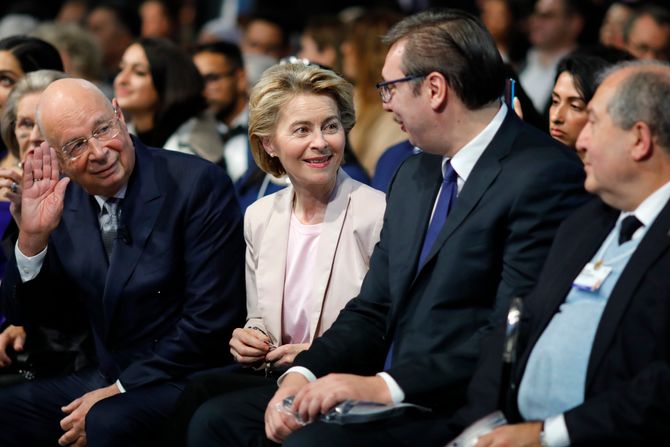 Svetski ekonomski forum, Davos, Aleksandar Vučić, Ursula fon der Lejen Svetski ekonomski forum, Davos, Aleksandar Vučić, Ursula fon der Lejen