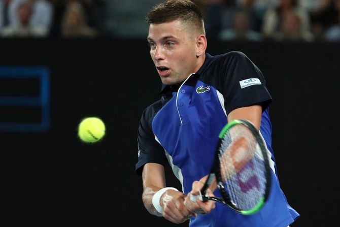 Filip Krajinović, Rodžer Federer, Australijan open 2020 Filip Krajinović, Rodžer Federer, Australijan open 2020