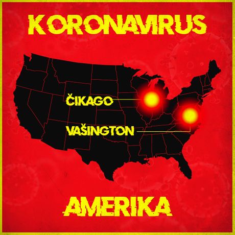 Koronavirus mapa Amerika
