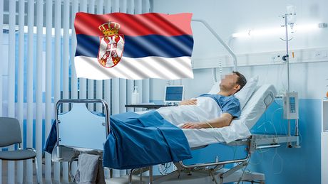 Bolnica, srpska zastava