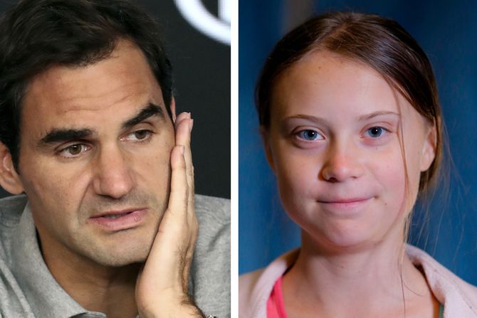 Rodžer Federer, Greta Tunberg