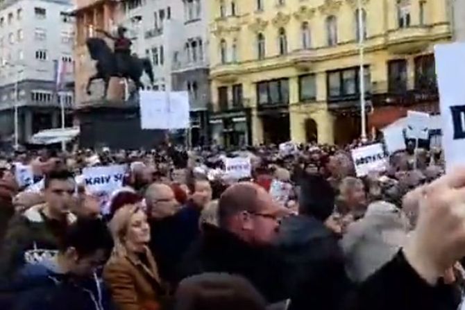 Protest zagreb Milan Bandić