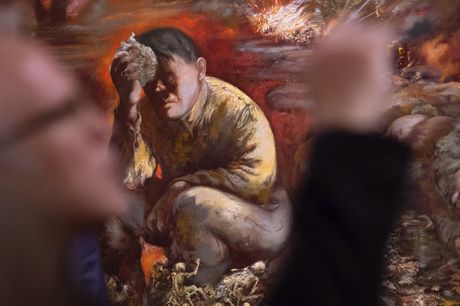 Hitler prikazan kao Kain,  Slika nemačkog slikara Georgea Gosa