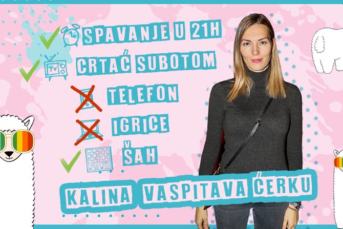 Kalina Kovačević vaspitava ćerku