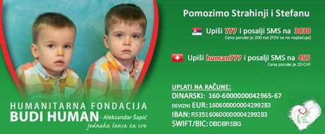 Strahinja i Stefan Jovančević, blizanci, Budi human
