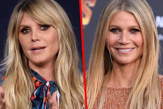 Heidi Hajdi Klum, Gwyneth Paltrow, Gvinet Paltru, Paltrou