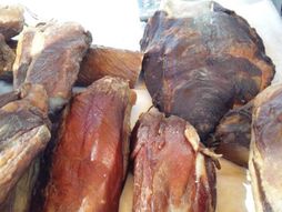 Suva rebarca, slanina i pršuta, Trifunovici, susenje mesa