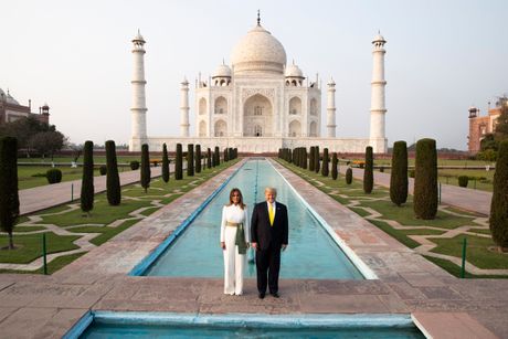 Donald Tramp Melanija Tramp Tadž Mahal