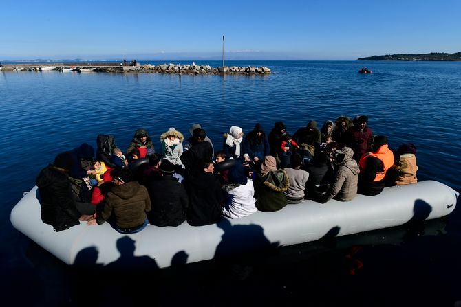 Lezbos ostrvo, Grčka, Grčko - Turska, granica, migranti, Greece Turkey Migrants