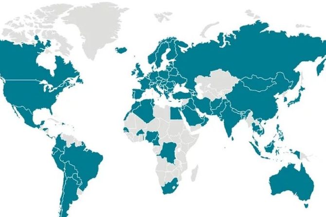 Mapa gde nema korona virusa