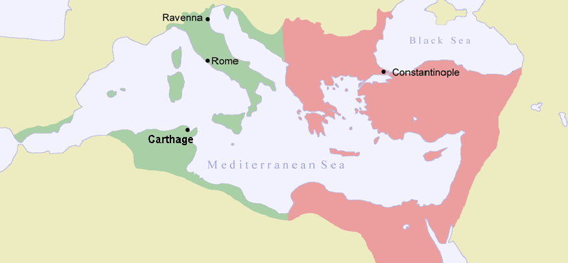 Romejsko carstvo, Istočno rimsko carstvo, Vizantija, Justinijan