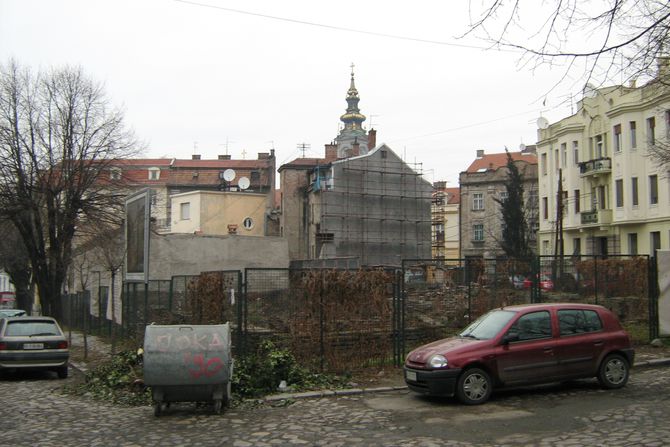 Kosančićev venac, ostaci Narodne biblioteke Srbije