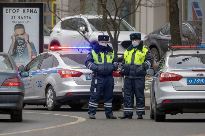 Moskva, rusija, policija