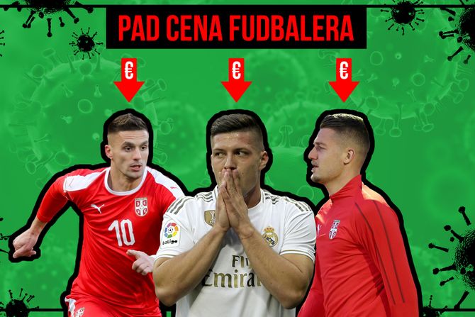 Luka Jović, Dušan Tadić, Sergej Milinković Savić, korona virus