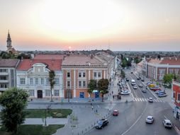 Vršac grad, panorama grada centar,