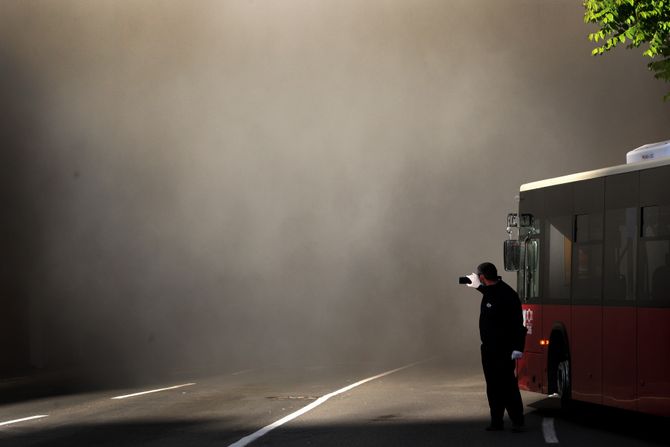 Zapaljeni autobus