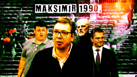 Aleksandar Vučić, Vuk Jeremić, Predrag Sarapa, Vladika Grigorije, Maksimir 1990