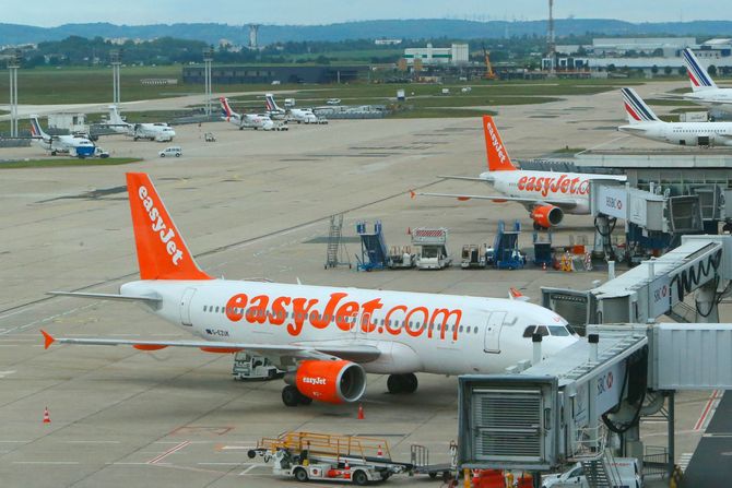 Easyjet, kompanija, avion, logo