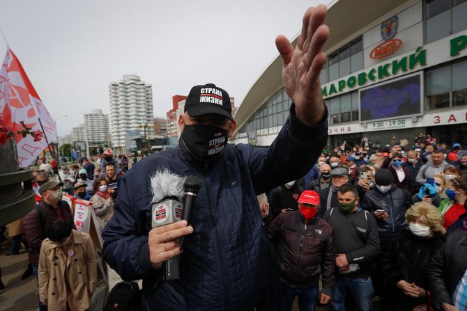 Minsk protesti Sergei Tikhanovsky Sergej Tihanovski