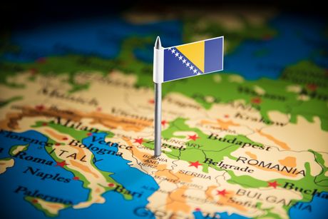bosna, bosanska zastava, mapa, granica, granica
