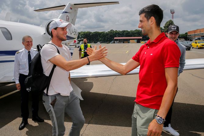 Dominik Tim, Aleksandar Zverev, Novak Đoković Dominik Tim, Aleksandar Zverev, Novak Đoković