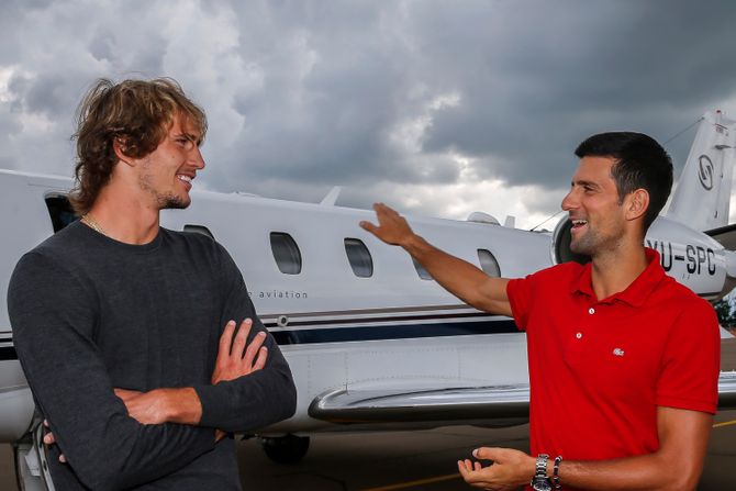 Dominik Tim, Aleksandar Zverev, Novak Đoković