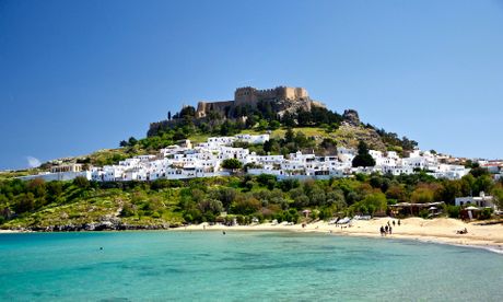 lindos, grčka, plaža