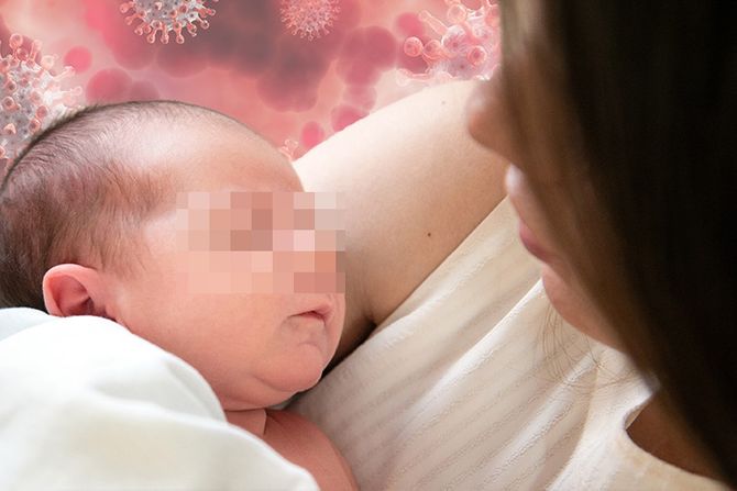 Majka, beba, korona virus Majka, beba, korona virus