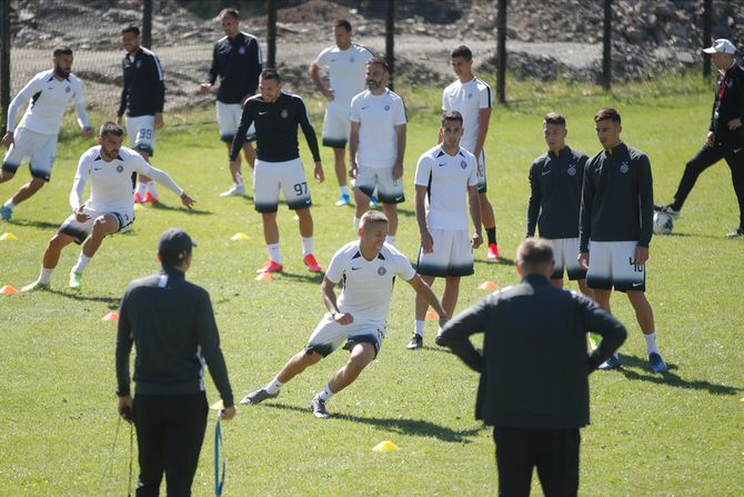 Trening fudbalera Partizana na Zlatiboru