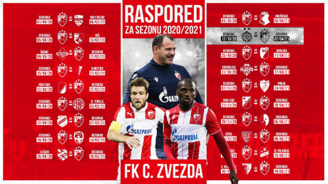 FK Crvena zvezda, raspored prvenstva