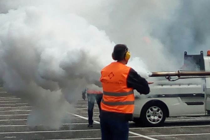 JKP Gradska čistoća, komarci, prskanje