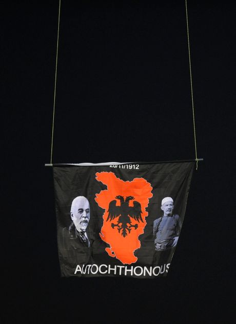 Zastava Velike Albanije, Velika Albanija, Fudbal Srbija - Albanija