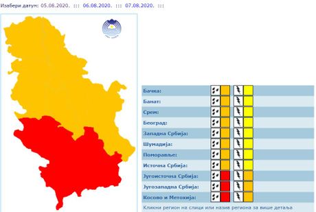 Upozorenje RHMZ, meteoalarm Upozorenje RHMZ, meteoalarm