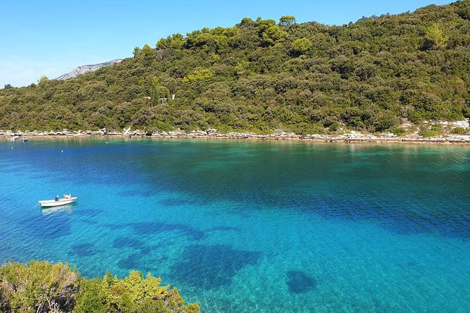 Korčula, Hrvatksa jadransko more plaža