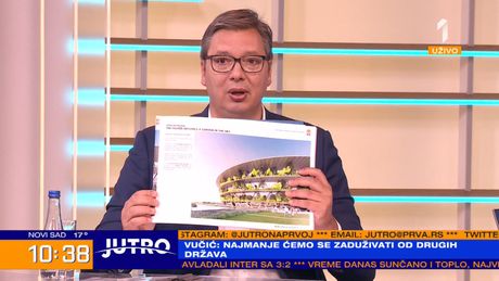 Vučinić uživo pokazao fotku novog nacionalnog stadiona: Evo kako će izgledati "srpski Vembli" Stadion-460x259